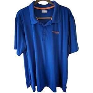 Columbia PFG Blue Polo‎ Shirt Size XL Performance Fishing Gear Moisture-Wicking